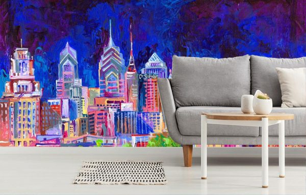 Colors | Philadelphia Wallpaper Mural City & Skyline City & Skyline