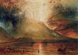 Fine Art | Mount Vesuvius in Eruption Mural Wallpaper Fine Art Fine Art