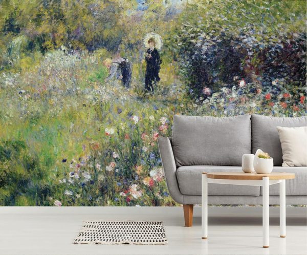 Fine Art | Woman with a Parasol in a Garden Wallpaper Mural Fine Art Fine Art