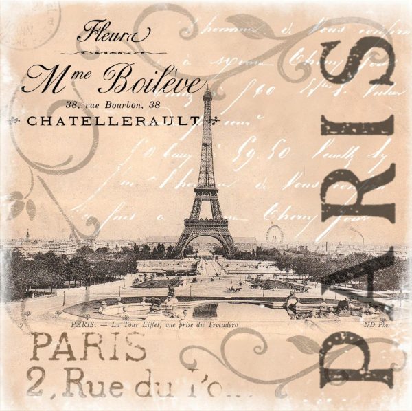 Landmarks | Vintage Paris Wall Mural City & Skyline City & Skyline