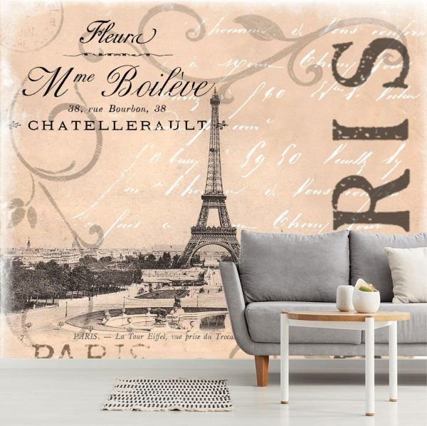 Landmarks | Vintage Paris Wall Mural City & Skyline City & Skyline