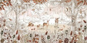 Animals | Forest Friends In Autumn Wallpaper Mural