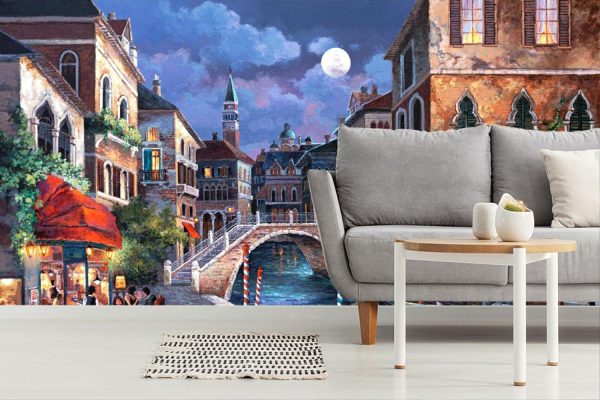 Architectural | Venice Street Cafe Wall Mural Architectural Architectural