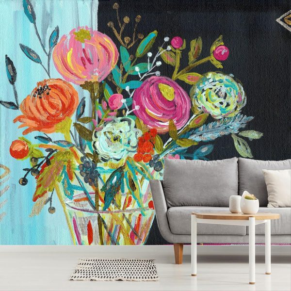 Flowers | Bouquet 4 Mural Wallpaper Art & Graphics Art & Graphics