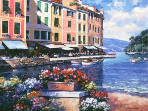 Italian | Reflections Of Portofino Mural Wallpaper Italian Italian