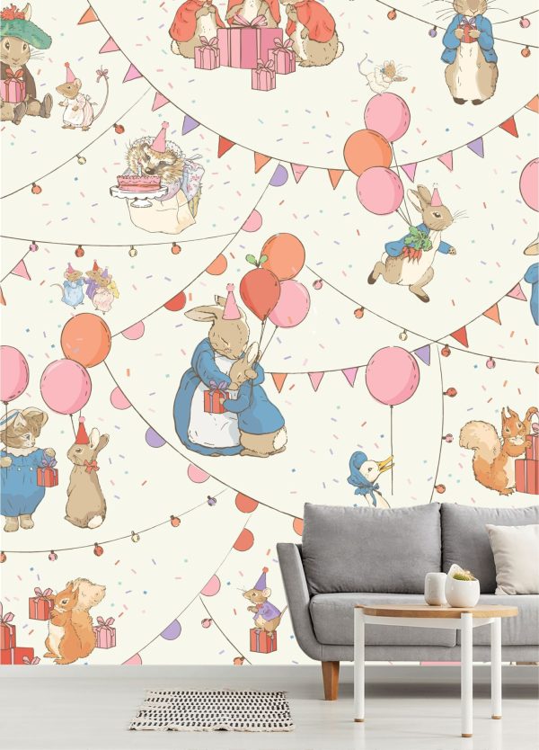 Kids Rooms | Party Time Bunting Pattern Wallpaper Activities & Leisure Activities & Leisure