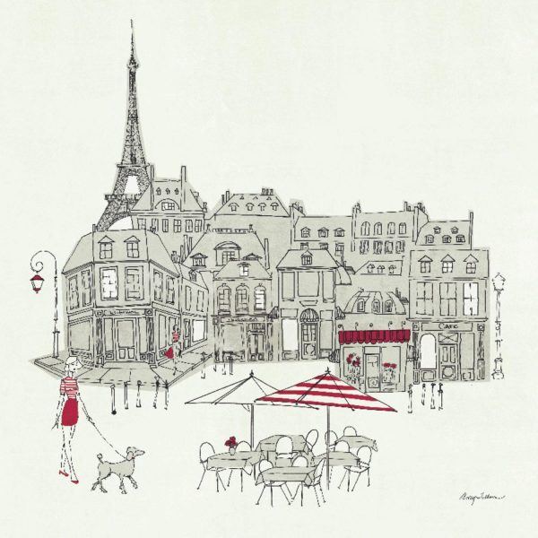 City & Skyline | Paris Street Cafe Mural Wallpaper Architectural Architectural