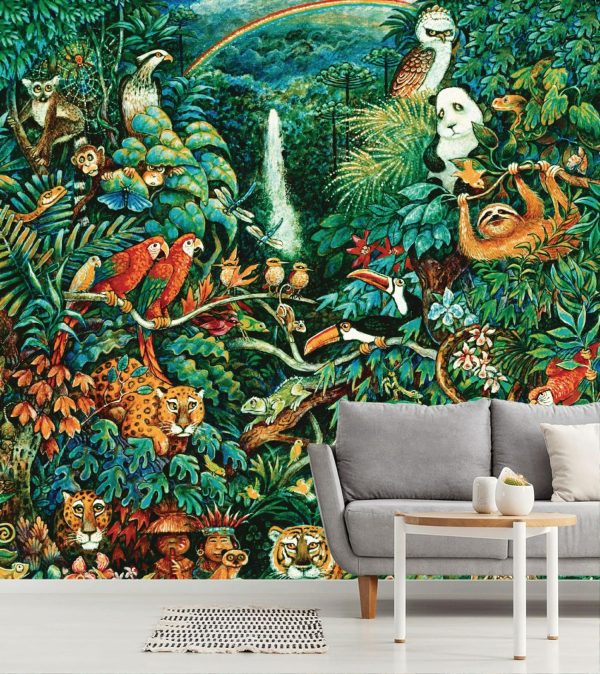 Kids Rooms | Rainbow Rainforest Mural Wallpaper Forests Forests