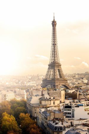 Landmarks | Vintage Paris View Wallpaper Mural Landmarks Landmarks