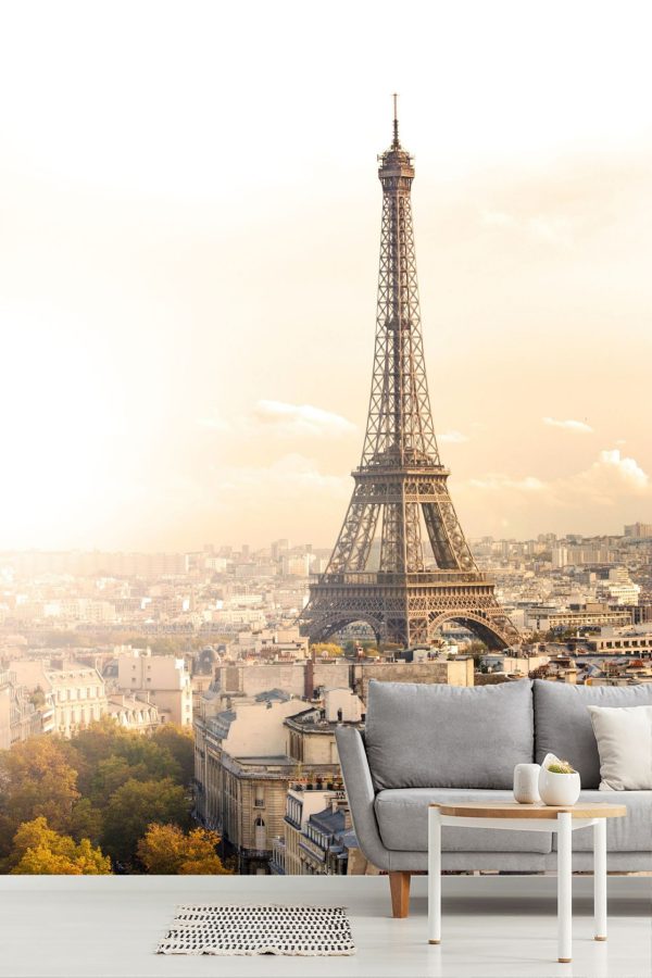 Landmarks | Vintage Paris View Wallpaper Mural Landmarks Landmarks