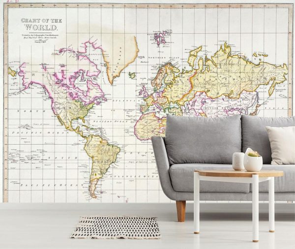 Maps & Flags | Chart of the World Wall Mural Maps & Flags Maps & Flags