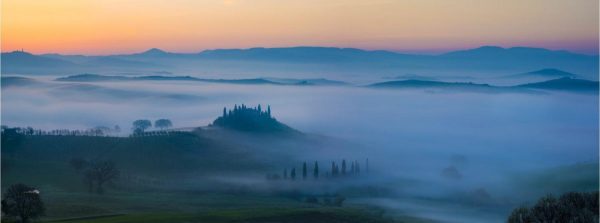 Forests | Misty Dawn In Tuscany Mural Wallpaper Forests Forests