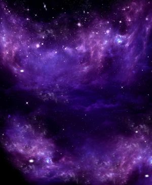 Space | Starry Purple Clouds Wallpaper Mural