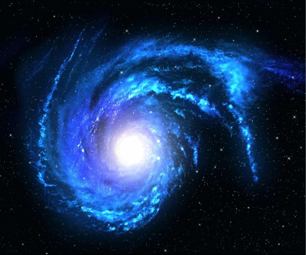 Space | Electric Blue Galaxy Spiral Wall Mural Space Space