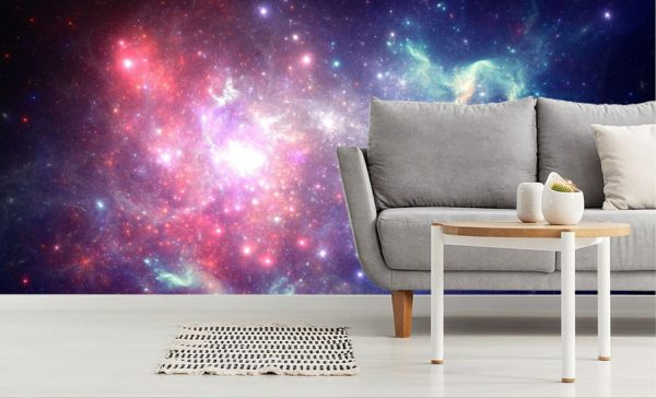 Space | Rose Quartz Nebula Mural Wallpaper Space Space