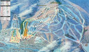 Sports | Hunter Mountain Ski Trail Map With Legend Wall Mural Maps & Flags Maps & Flags